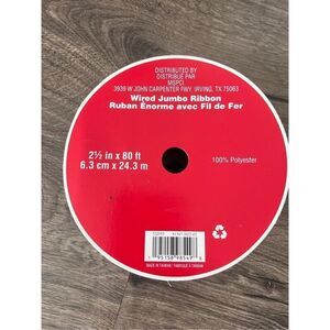 Celebrate it Christmas wired Jumbo Ribbon 2 1/2 “ x 80 ft